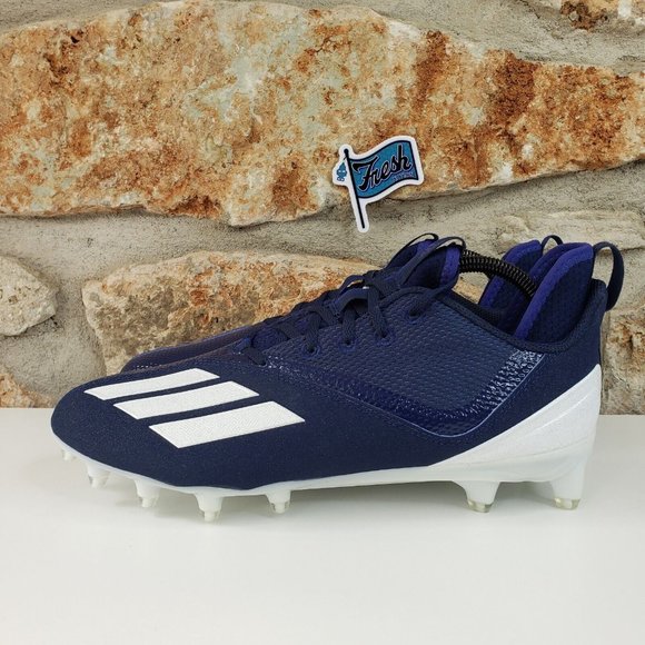 adidas Adizero Scorch Football Cleats Men’s Size 10.5 Navy Blue White FX4250 NEW main image 13